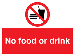 No food or drink